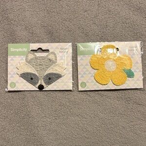 Simplicity Raccoon and Flower Appliqué Patches
